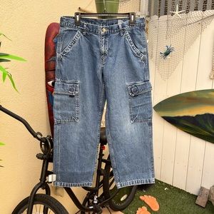 Levi’s red tab vintage wide leg cargo utility jeans L